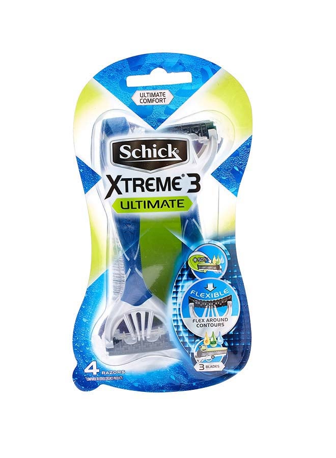 شيك طقم شفرات حلاقة إكستريم 3 ألتيميت أزرق / فضي - Image 1