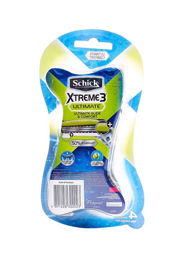 شيك طقم شفرات حلاقة إكستريم 3 ألتيميت أزرق / فضي - Image 2