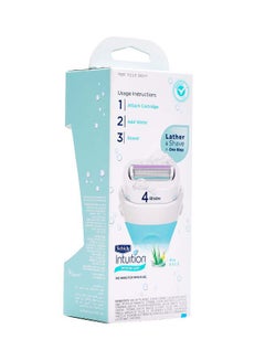schick Intuition Sensitive Care Razor With Blade Set Green 10grams  - Image 2