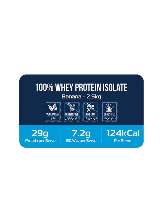 Yalla Protein 100% Grass-Fed Whey Protein Isolate - Banana - 2.5kg (76 servings)  - Image 2
