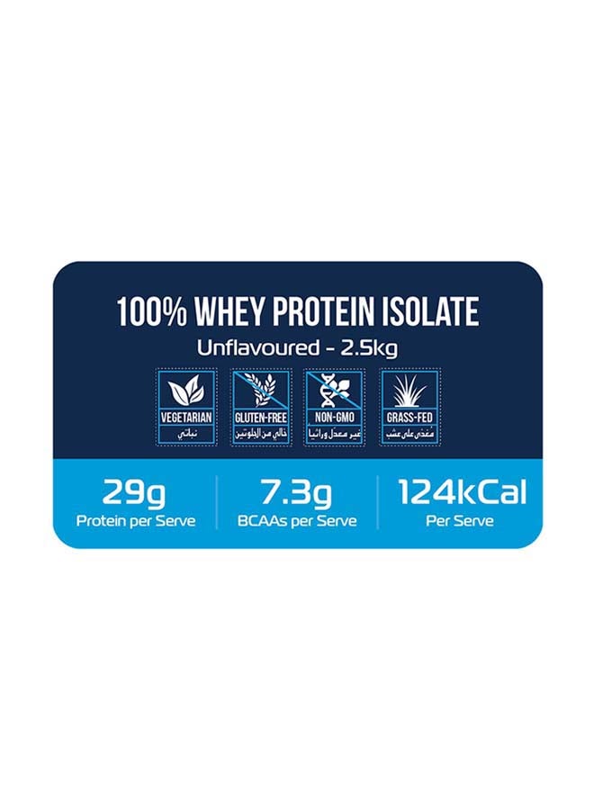 100% Grass-Fed Whey Protein Isolate - Unflavored - 2.5kg (76 servings) - v1638784315/N32046497A_2