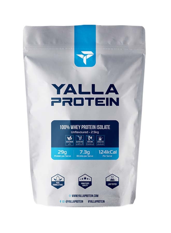 Yalla Protein - 100% Grass-Fed Whey Protein Isolate - Unflavored - 2.5kg (76 servings) - Image 1