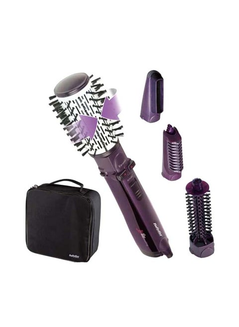 Babyliss Brushing 1000 Air Brush 2736SDE With 4 Attachments Purple