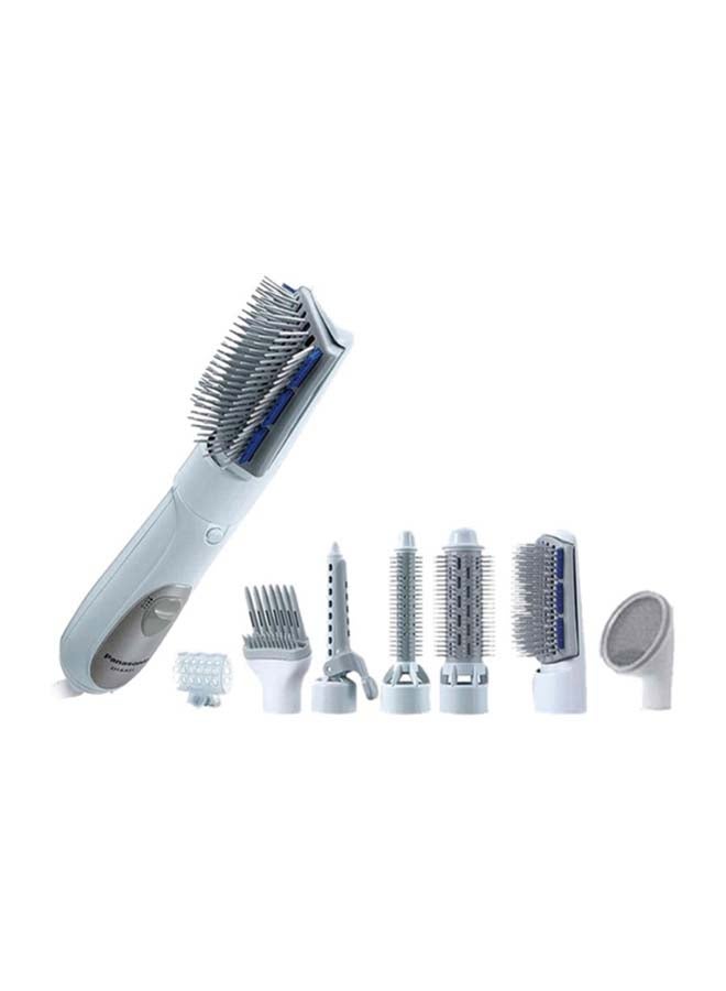 Panasonic - Hair Styler With 8 Attachments, Curler, Straightener And Dryer, Soft Pouch Eh Ka81 White - Image 1
