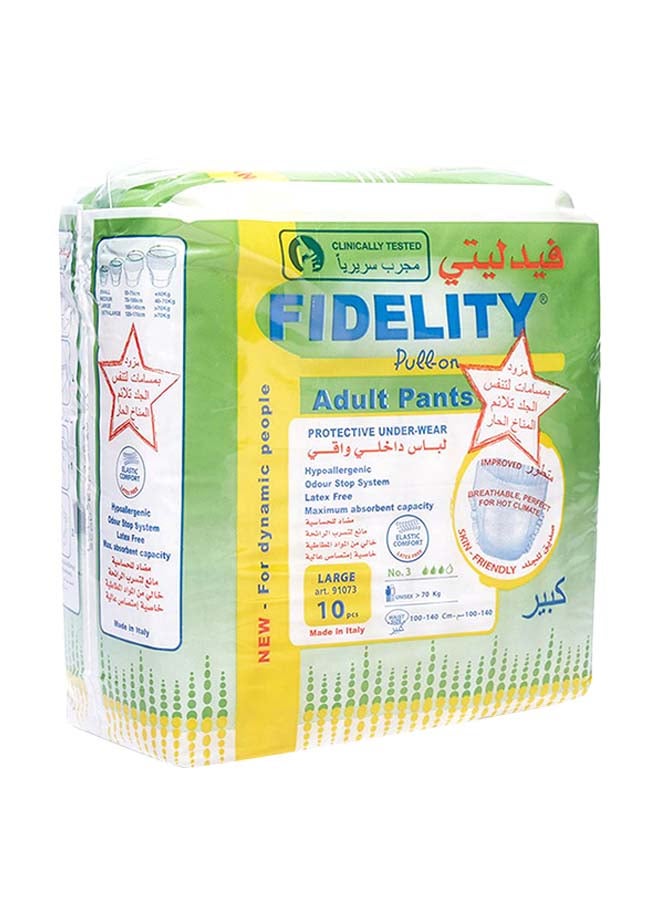 10-Piece Pull On Large Adult Pants