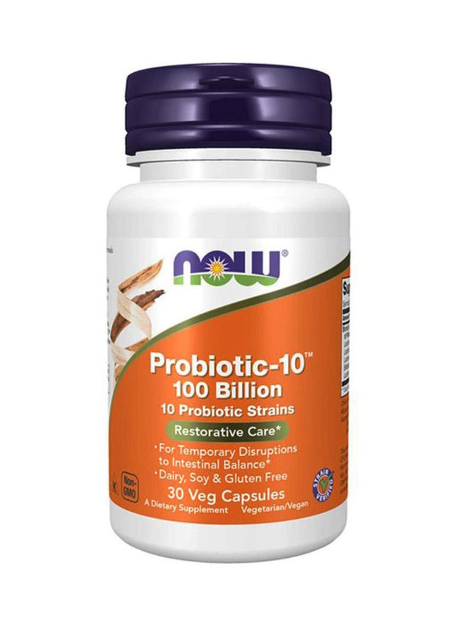 Now Foods - Probiotic-10 100 Billion 30 Veg Capsules - Image 1