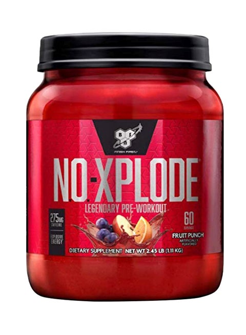 N.O.-XPLODE Pre Workout Dietary Supplement Fruit Punch - 60 servings