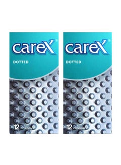 careX Pack Of 2 Dotted Condom 