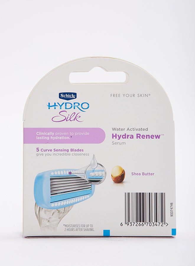 شيك مجموع شفرات هايدرو سيلك مكونة من 4 قطع فضي - Image 2