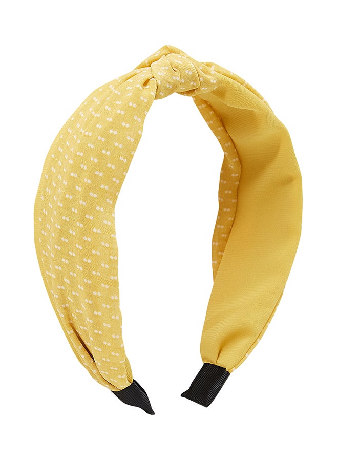 بيسز ربطة رأس مطبوعة أصفر/ابيض One size  - Image 1