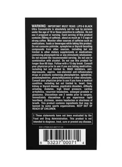 Nutrex Research Lipo 6 Black Ultra Concentrate Supplement - 60 Capsules  - Image 2