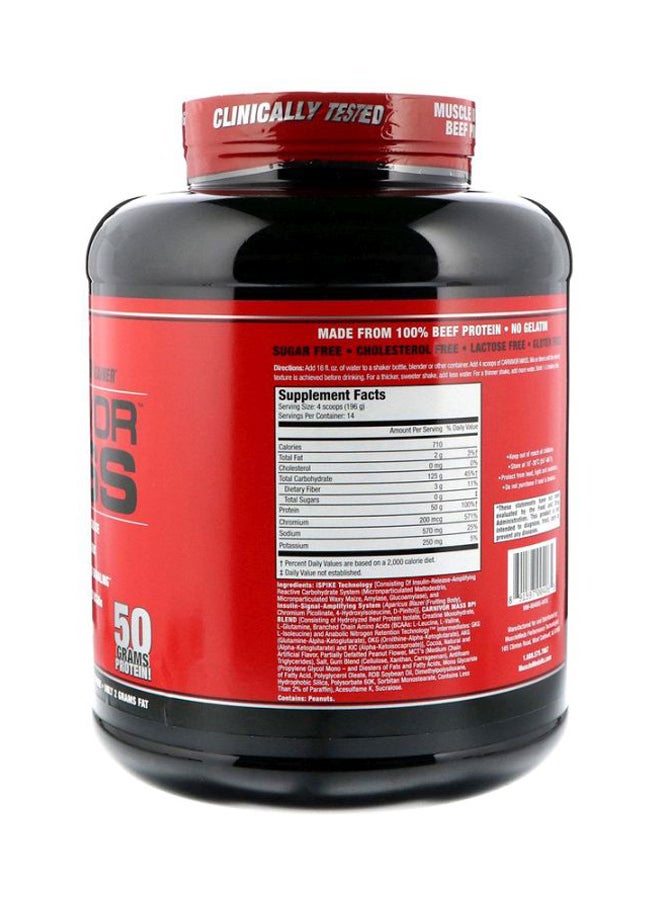 MUSCLEMEDS Carnivor Mass Anabolic Beef Protein Gainer Chocolate Peanut Butter Dietary Supplement  - Image 2