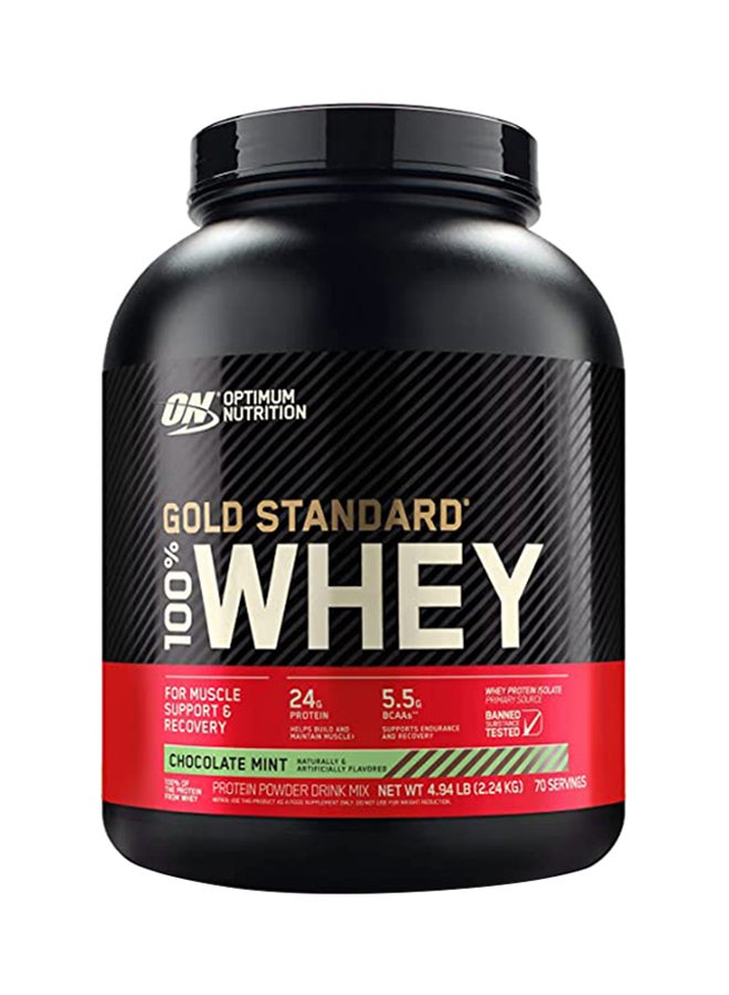 Optimum Nutrition Gold Standard 100 Percent Whey Protein - Chocolate Mint - 2.24 Kilogram - Image 1