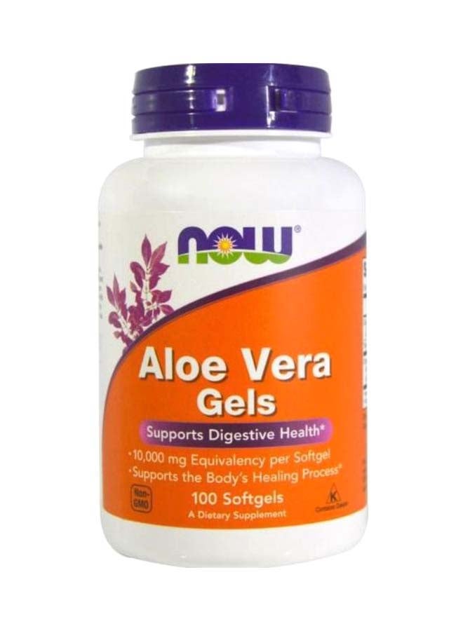Now Foods Aloe Vera Gels Food Supplement - 100 Softgels  - Image 1