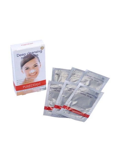 Pack Of 6 Deep Cleansing Nose Strips White