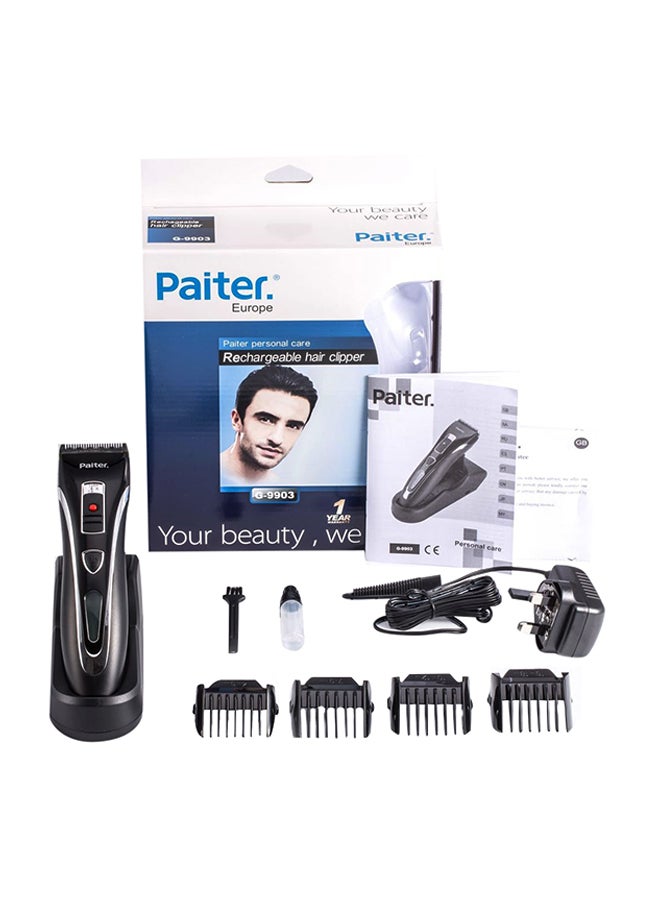 Lithium Professional Hair Clipper And Trimmer Black