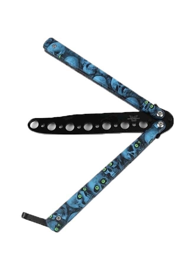 Generic Metal Butterfly Style Knife Trainer Tool Black/Blue - Image 1