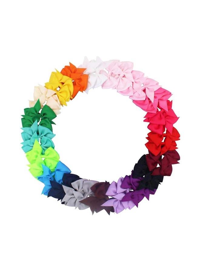 30-Piece Boutique Baby Alligator Grosgrain Ribbons Multicolour - Image 1