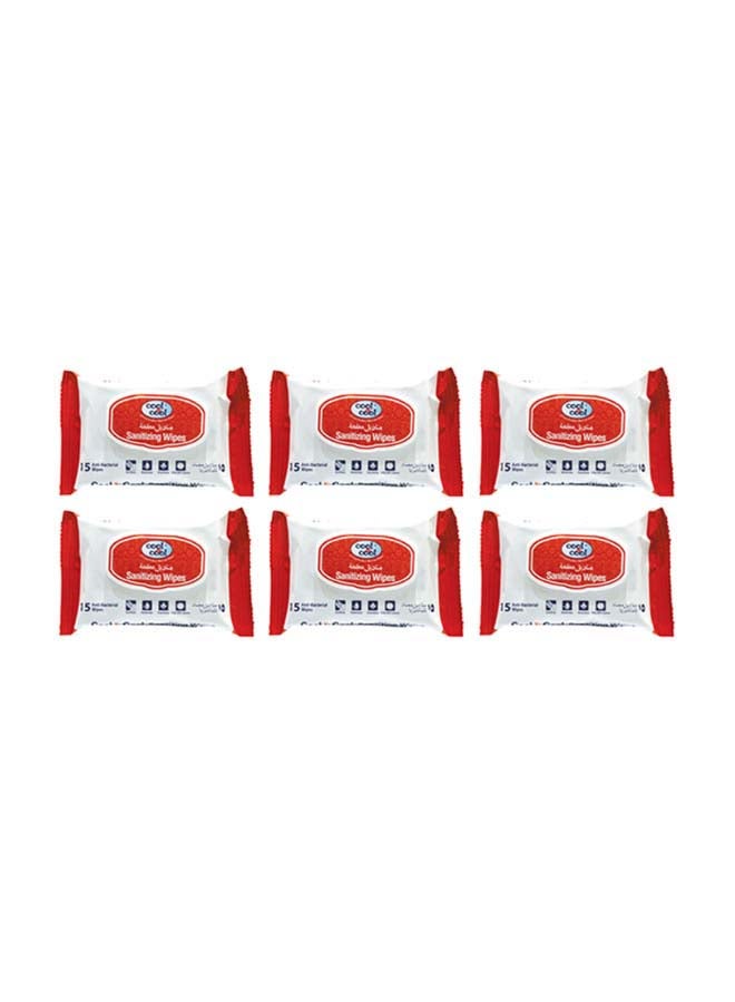 Cool & Cool Sanitizing Wipes 15’S Pack Of 6
