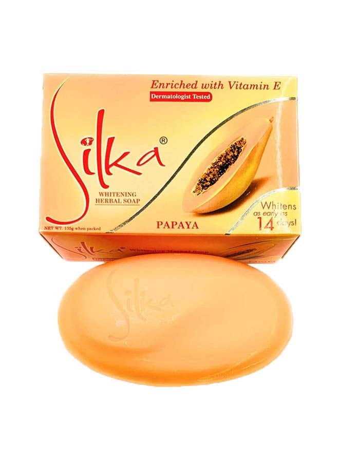 Silka Papaya Pure Herbal Papaya Skin Whitening Soap Orange 135grams 