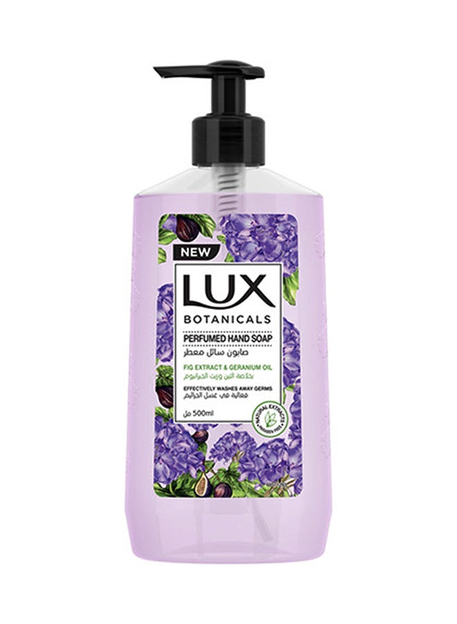 Lux Botanicals Perfumed Hand Wash  Fig Extract And Geranium Oil 500ml  - Image 1
