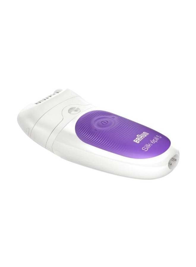 BRAUN - Silk-Epil 5 Wet And Dry Cordless Epilator White/Purple - Image 1
