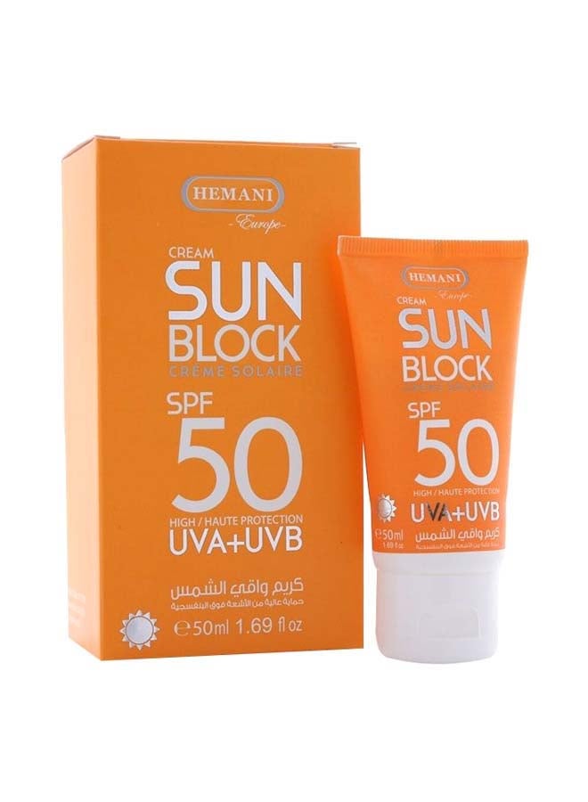 HEMANI Sun Screen Cream SPF50 UVA Plus UVB 50ml  - Image 1