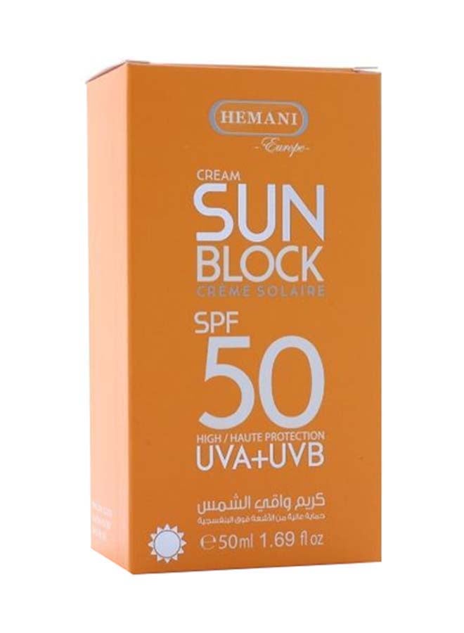 HEMANI Sun Screen Cream SPF50 UVA Plus UVB 50ml  - Image 2