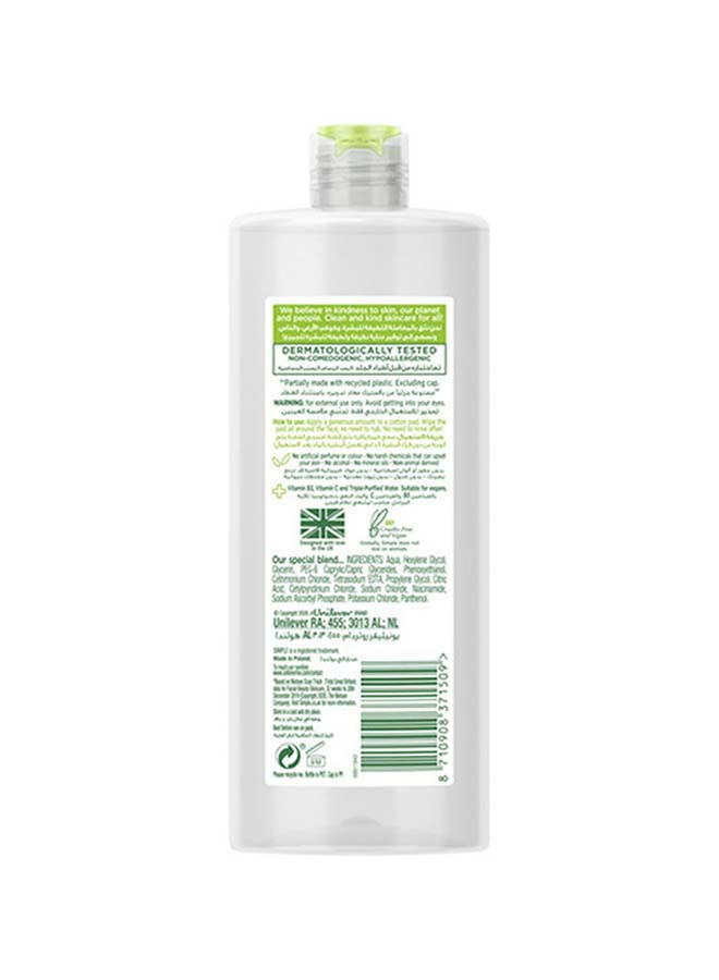 سمبل ماء تنظيف ميسيلار للبشرة الحساسة، يوفر الترطيب الفوري ويعمل كمزيل للمكياج 400ملليلتر - Image 2