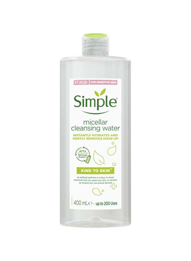 سمبل ماء تنظيف ميسيلار للبشرة الحساسة، يوفر الترطيب الفوري ويعمل كمزيل للمكياج 400ملليلتر - Image 1