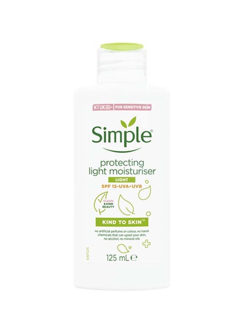 Face Cream For Sensitive Skin Protecting Light Moisturiser With SPF 15 UVA + UVB 125ml