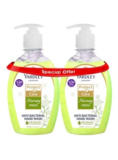Yardley Pack Of 2 Antibacterial Handwash Morning Fresh 500ml 
