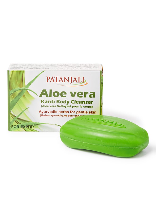 PATANJALI Aloe Vera Kanti Body Cleanser Green 75grams - Image 2