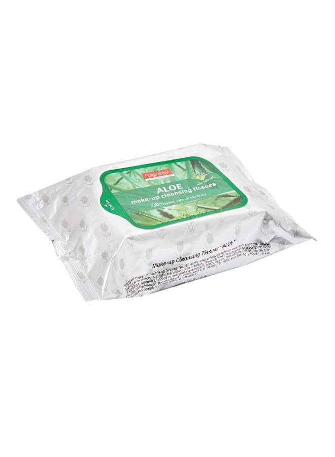 Purederm Aloe Make Up Cleansing Tissues, Count 30 300grams