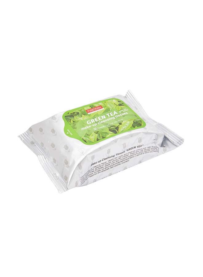 Purederm Green Tea Make Up Cleansing Tissues, Count 30 300grams