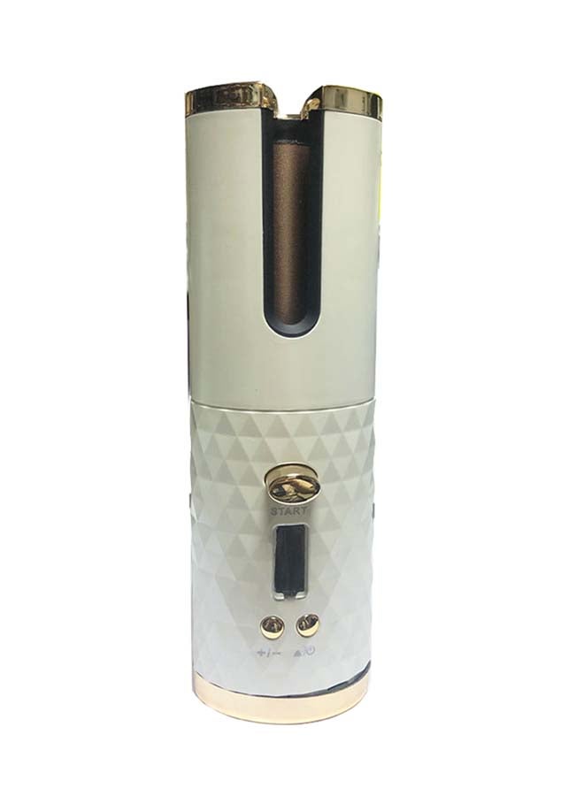 ماركة غير محددة جهاز تجعيد الشعر تلقائي ولاسلكي مزود بمنفذ USB أبيض/ذهبي  - Image 1