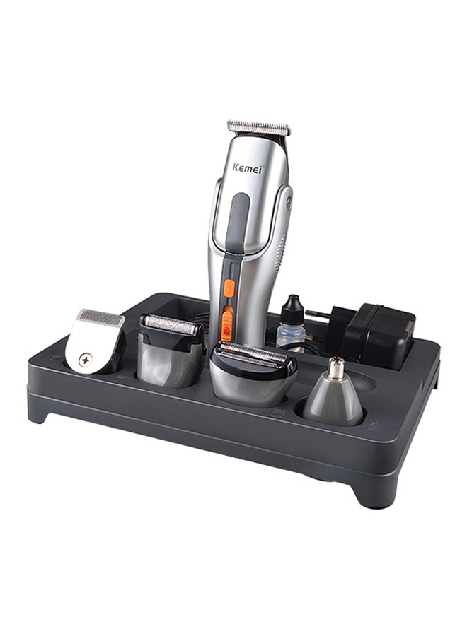 Kemei KM-680A 8 In 1 Rechargeable Grooming Kit Shaver For Men Silver  - Image 2