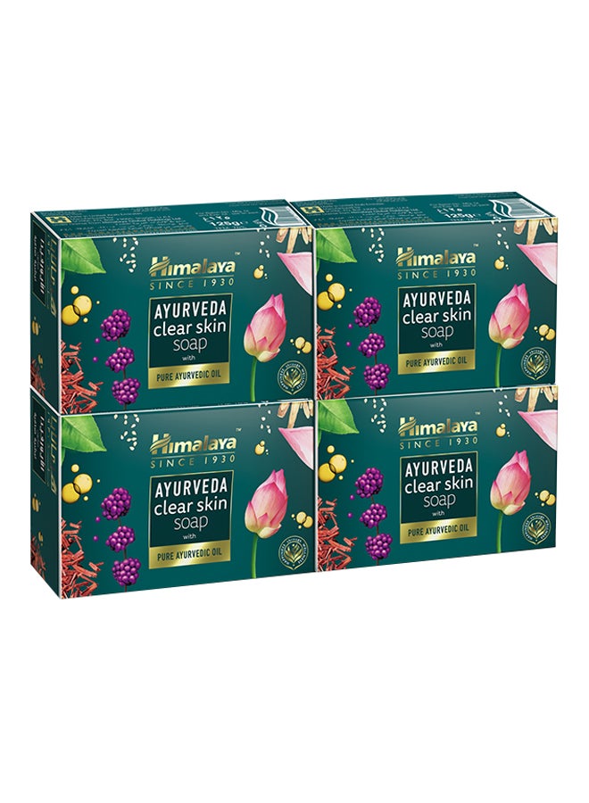 Himalaya 4-Piece Ayurveda Clear Skin  Soap With Pure Ayurvedic Oil 125grams - Image 1