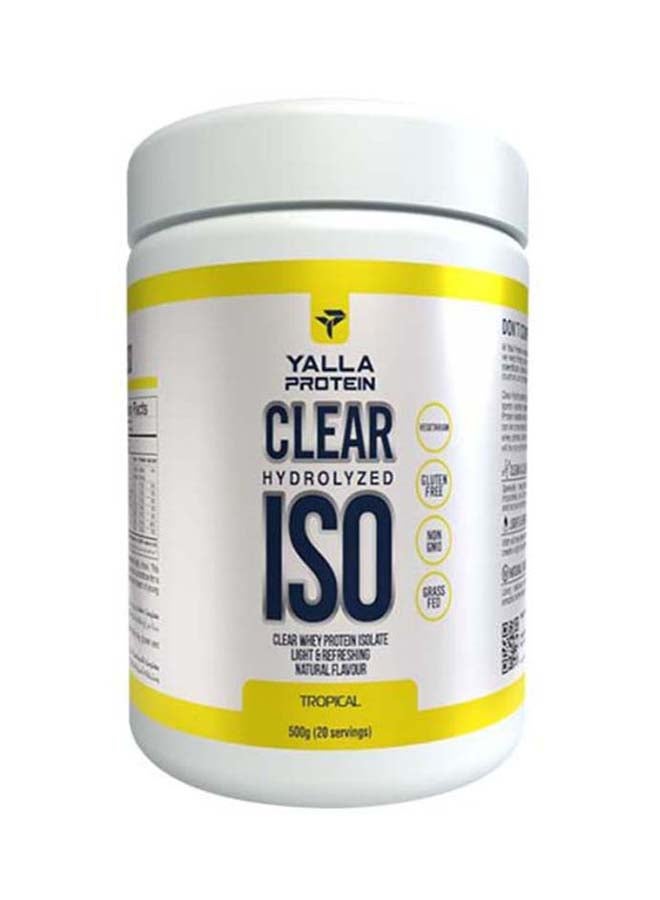 Yalla Protein Clear Hydrolyzed ISO Tropical 0.5kg 20 Servings  - Image 1