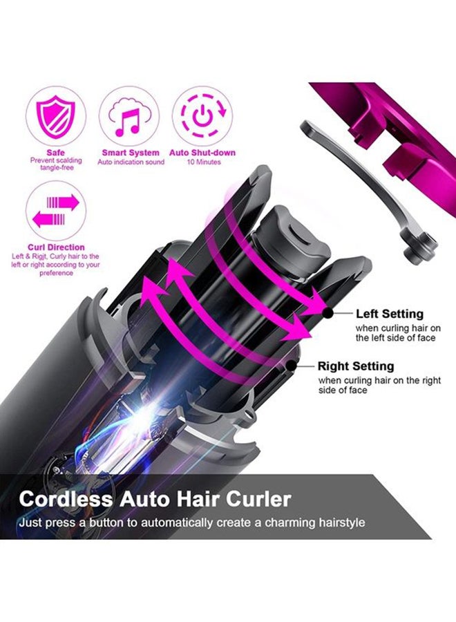 Automatic Cordless Auto Hair Curler and LCD Display with Accessories