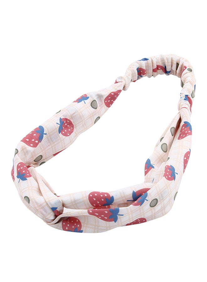 XIMI VOGUE - Checked Strawberry Head Wrap Multicolour 20.2grams Multicolour 20.2grams - Image 1