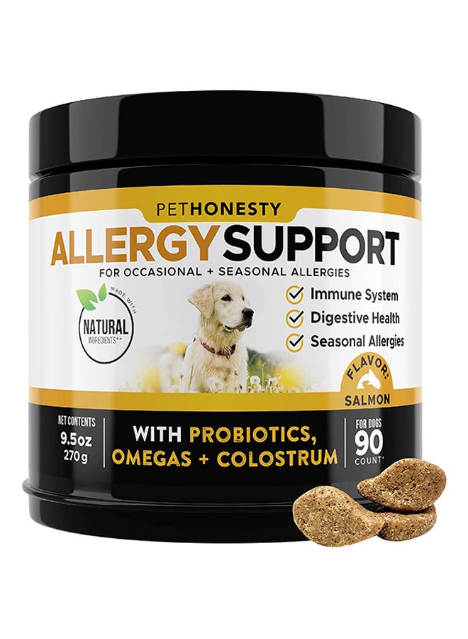 PETHONESTY Allergy Relief With Probiotics Omegas And Colostrum Salmon Flavour 90 Count Multicolour 270grams - Image 1