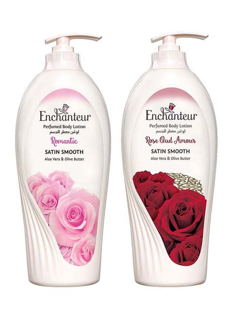 Lotion Assorted Romantic And Rose Oud Amour Multicolour 2x500ml