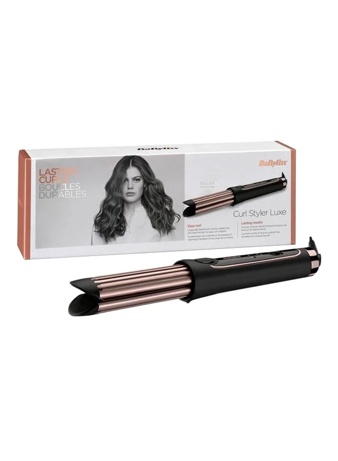 babyliss Curl Styler Luxe Curling Iron Rose Gold | Effortless Styling | Smooth Finish | Enhanced Hair Health | Three-Year Guarantee