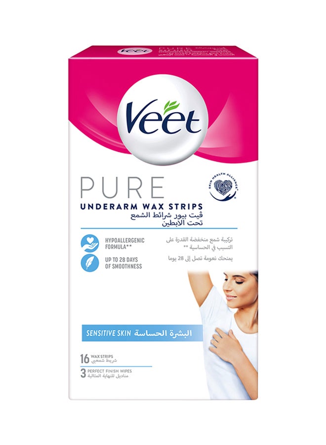 Veet - Pure Underarm Wax Strips 16 - Image 1