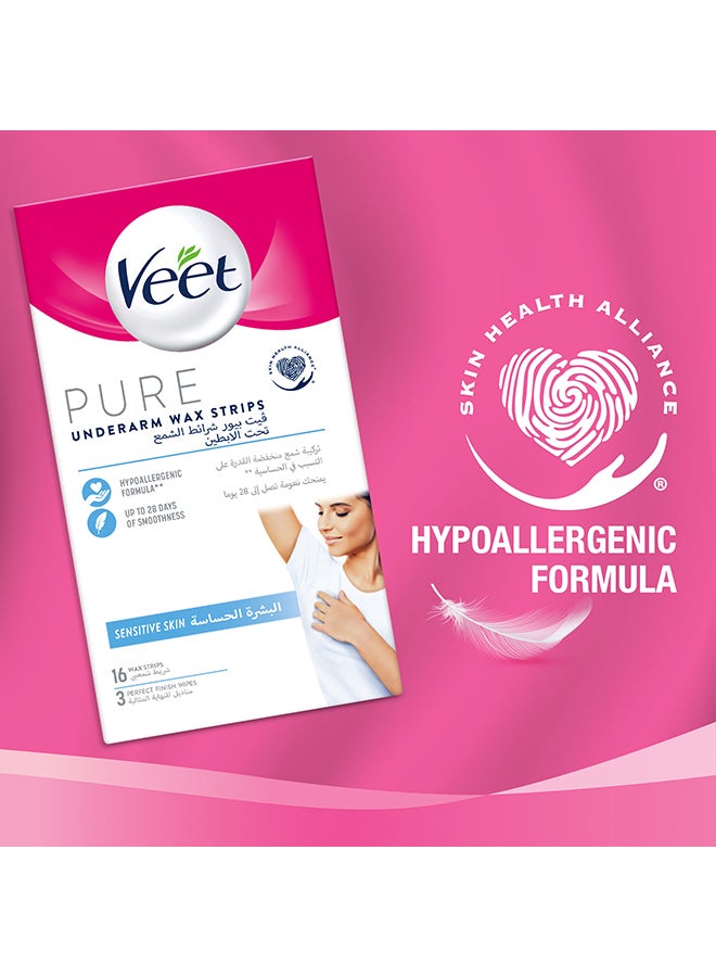 Veet - Pure Underarm Wax Strips 16 - Image 1