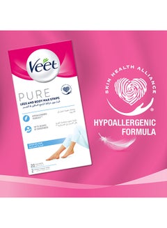 Veet Pure Legs And Body Wax Strips 20 Strips  - Image 2