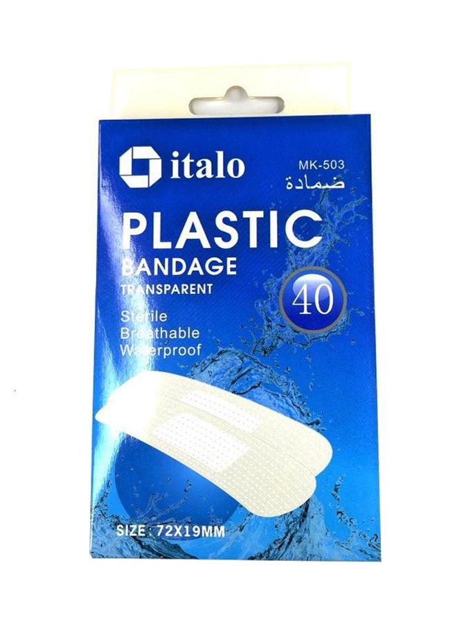 إيتالو - 40 Transperent Waterproof Plastic Bandage - Image 1
