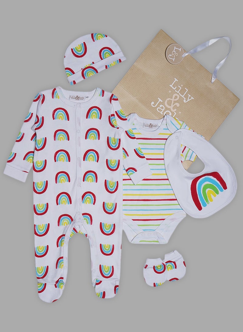 lily and jack - 5 Piece Baby Combo Set White - Image 1