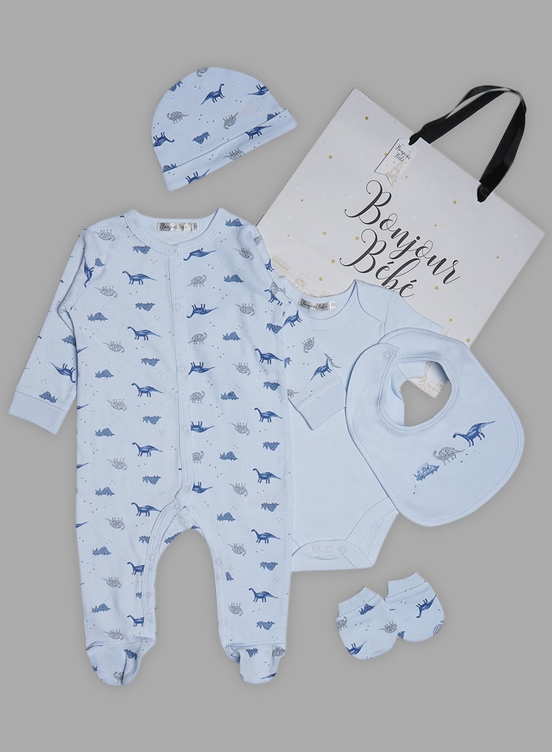 bonjour bebe - 5 Piece Infant Combo Set Baby Blue - Image 1
